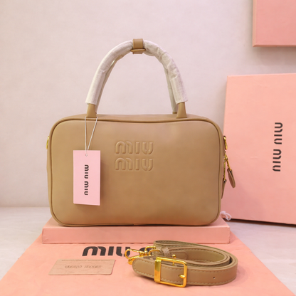 Miu Miu Embossed Logo Top-Handle Shoulder Bag