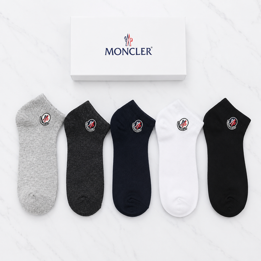 Moncler Logo Patch Premium Ankle Socks