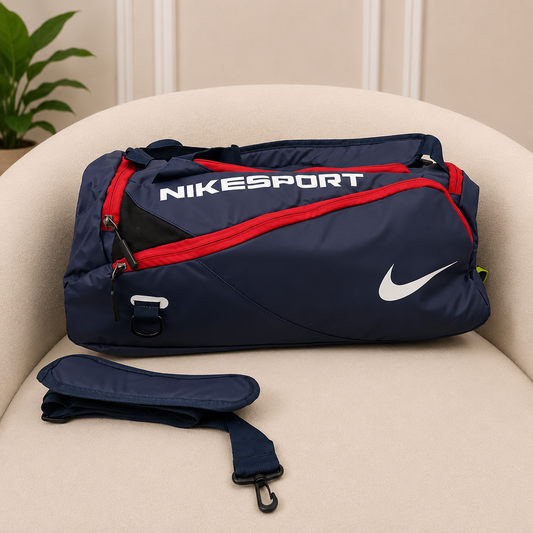 Nike Sport Performance Travel Duffel Bag – Navy/Red Edition