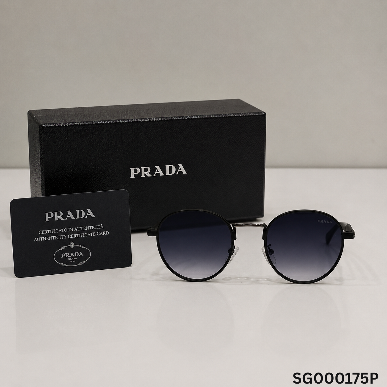 Prada Milano Round Classic Gradient Sunglasse