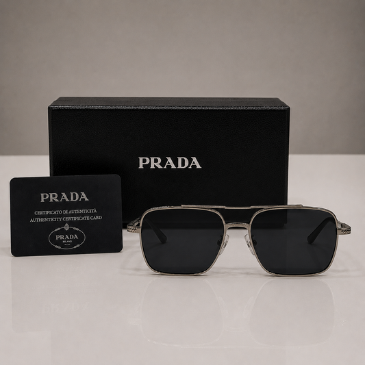 Prada Milano Classic Aviator Square Sunglasses