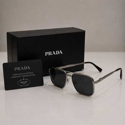 Prada Milano Classic Aviator Square Sunglasses