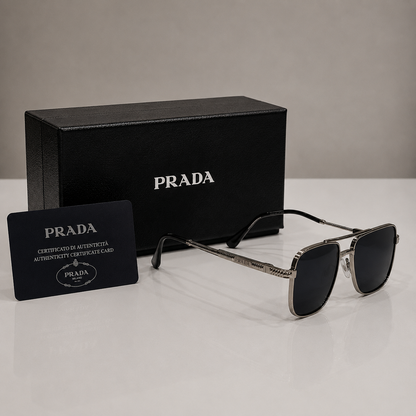 Prada Milano Classic Aviator Square Sunglasses