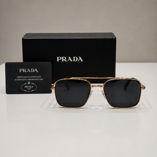 Prada Milano Luxe Square Aviator Sunglasses