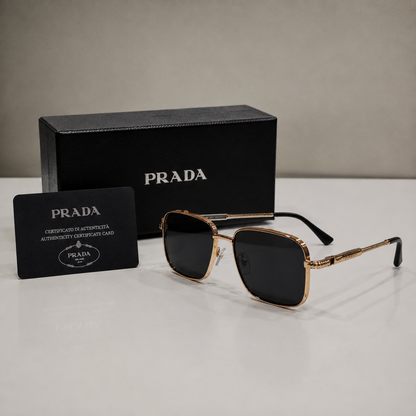 Prada Milano Luxe Square Aviator Sunglasses