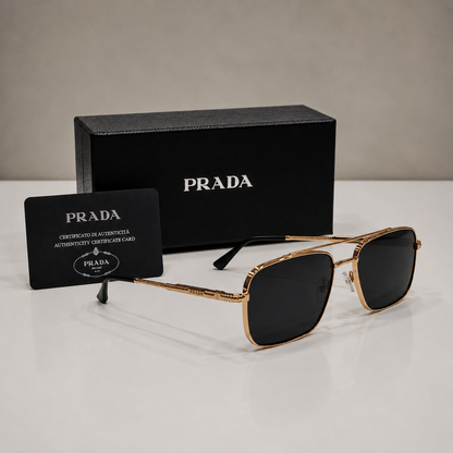 Prada Milano Luxe Square Aviator Sunglasses