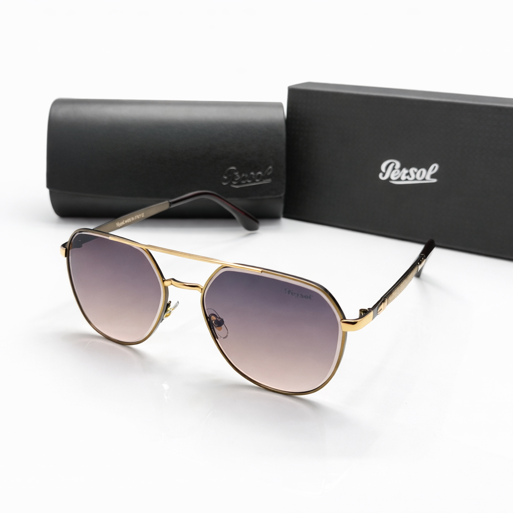 Persol Aviator Metal Sunglasses Style
