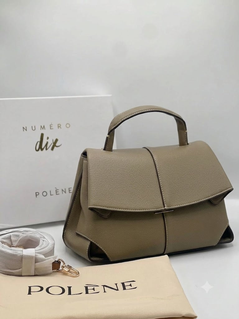 Polène-Inspired Numéro Dix Structured Top Handle Bag