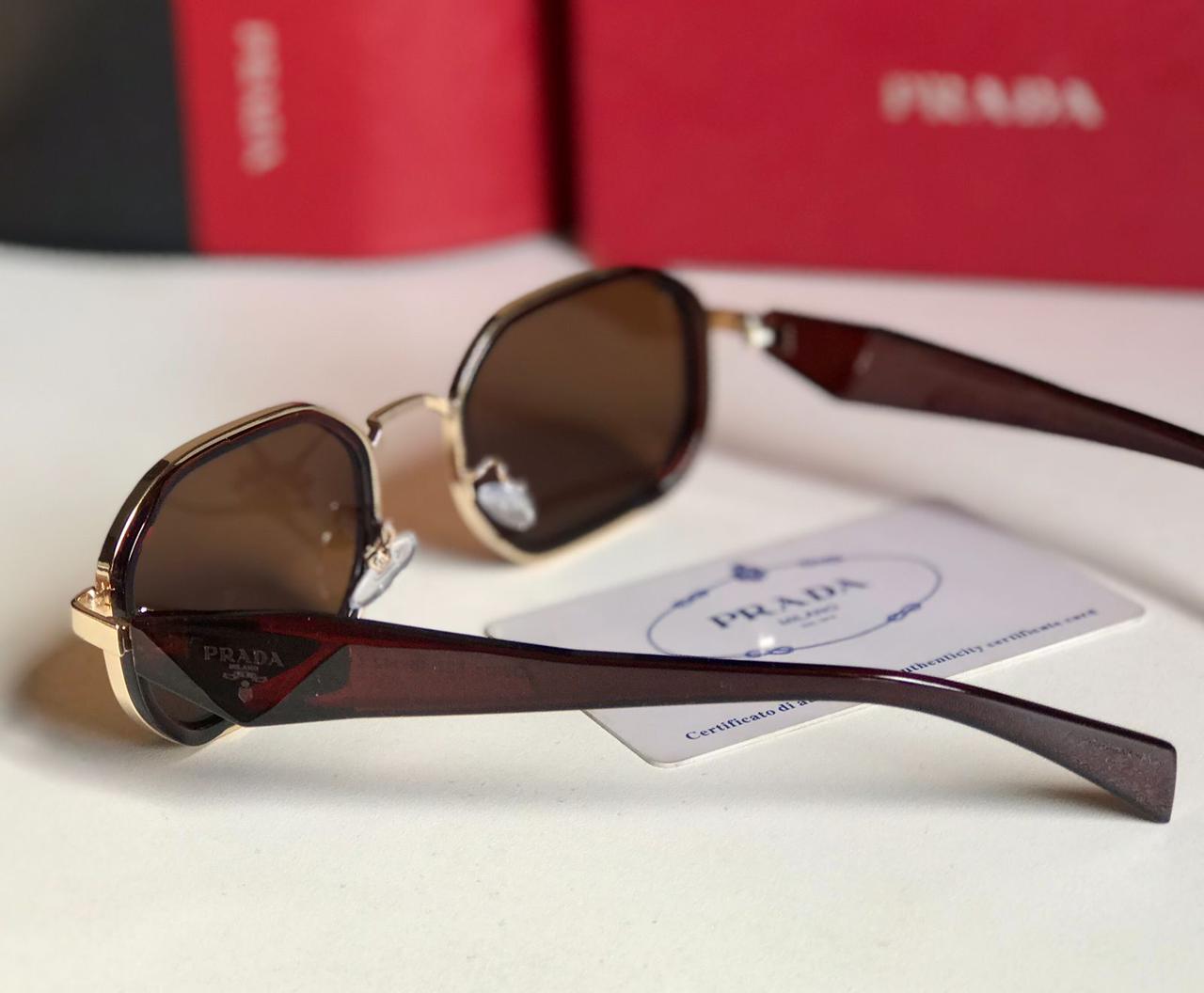 Prada Geometric Frame Sunglasses – Premium Classic Shades