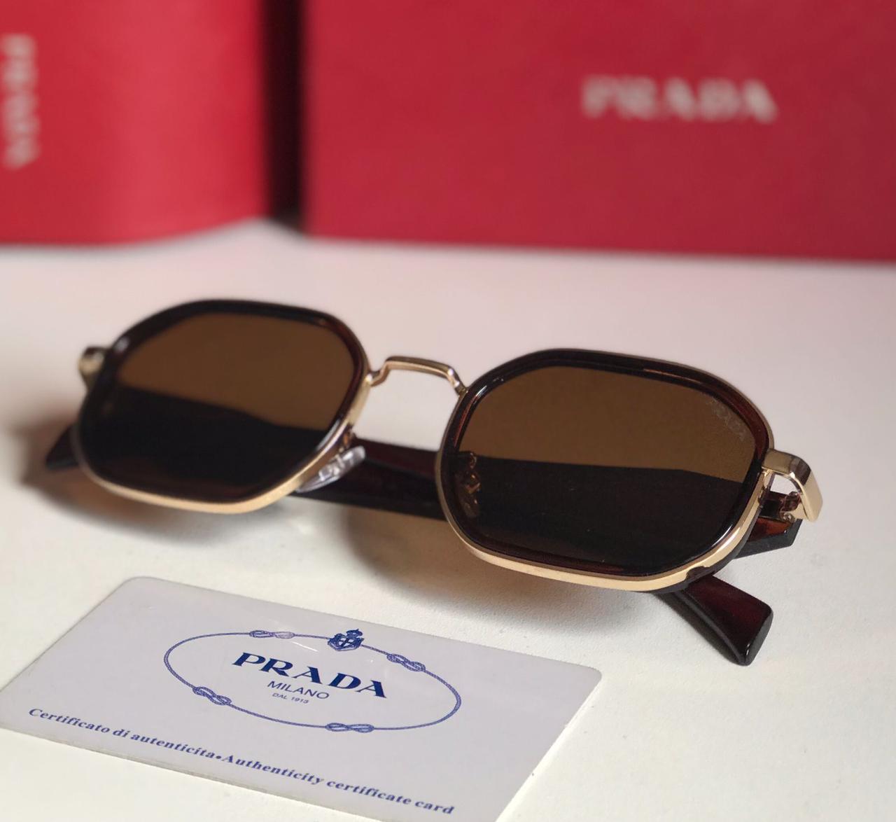 Prada Geometric Frame Sunglasses – Premium Classic Shades