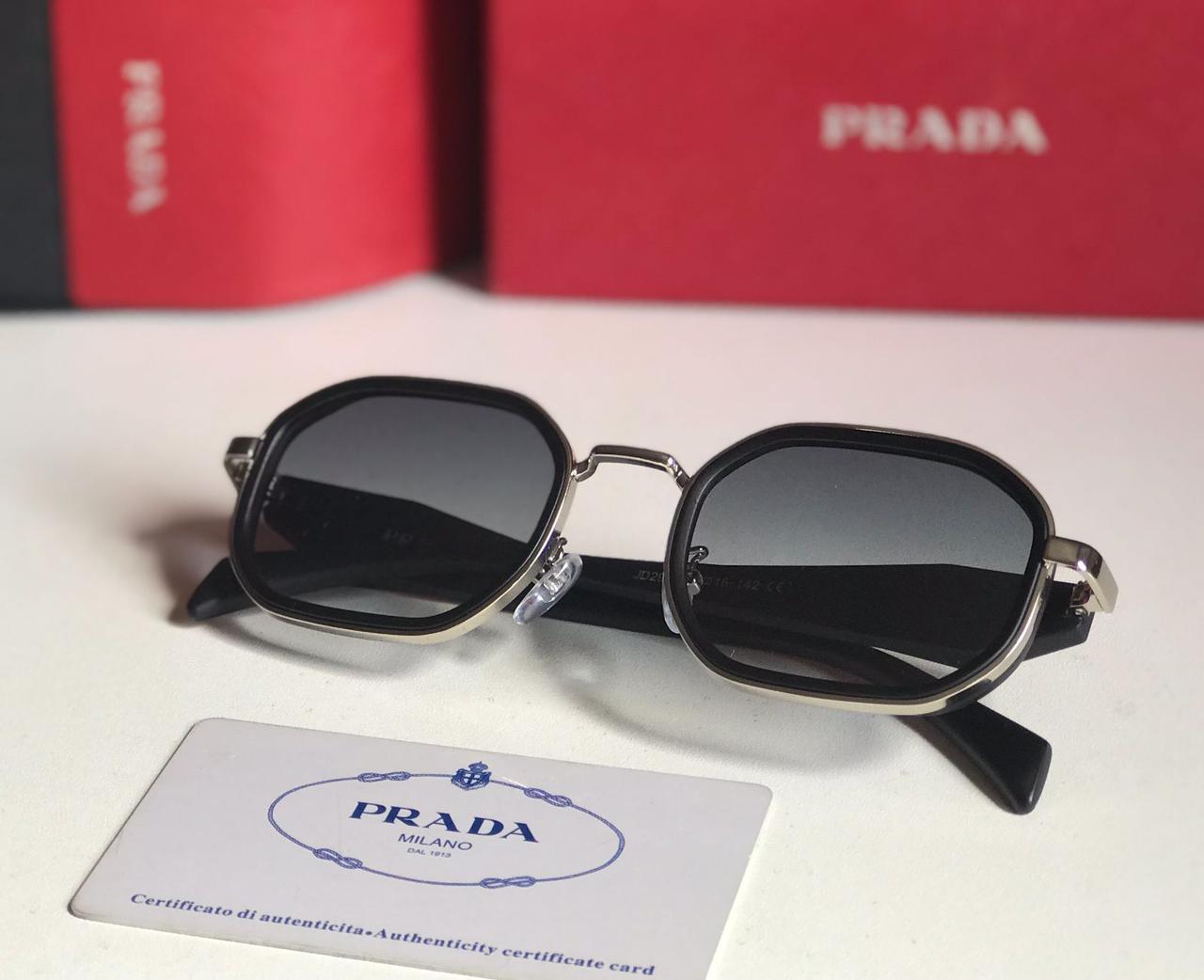 Prada Geometric Frame Sunglasses – Premium Classic Shades