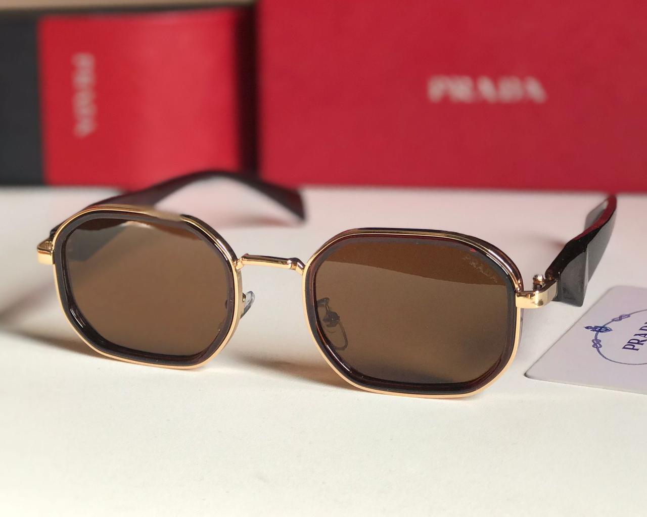 Prada Geometric Frame Sunglasses – Premium Classic Shades