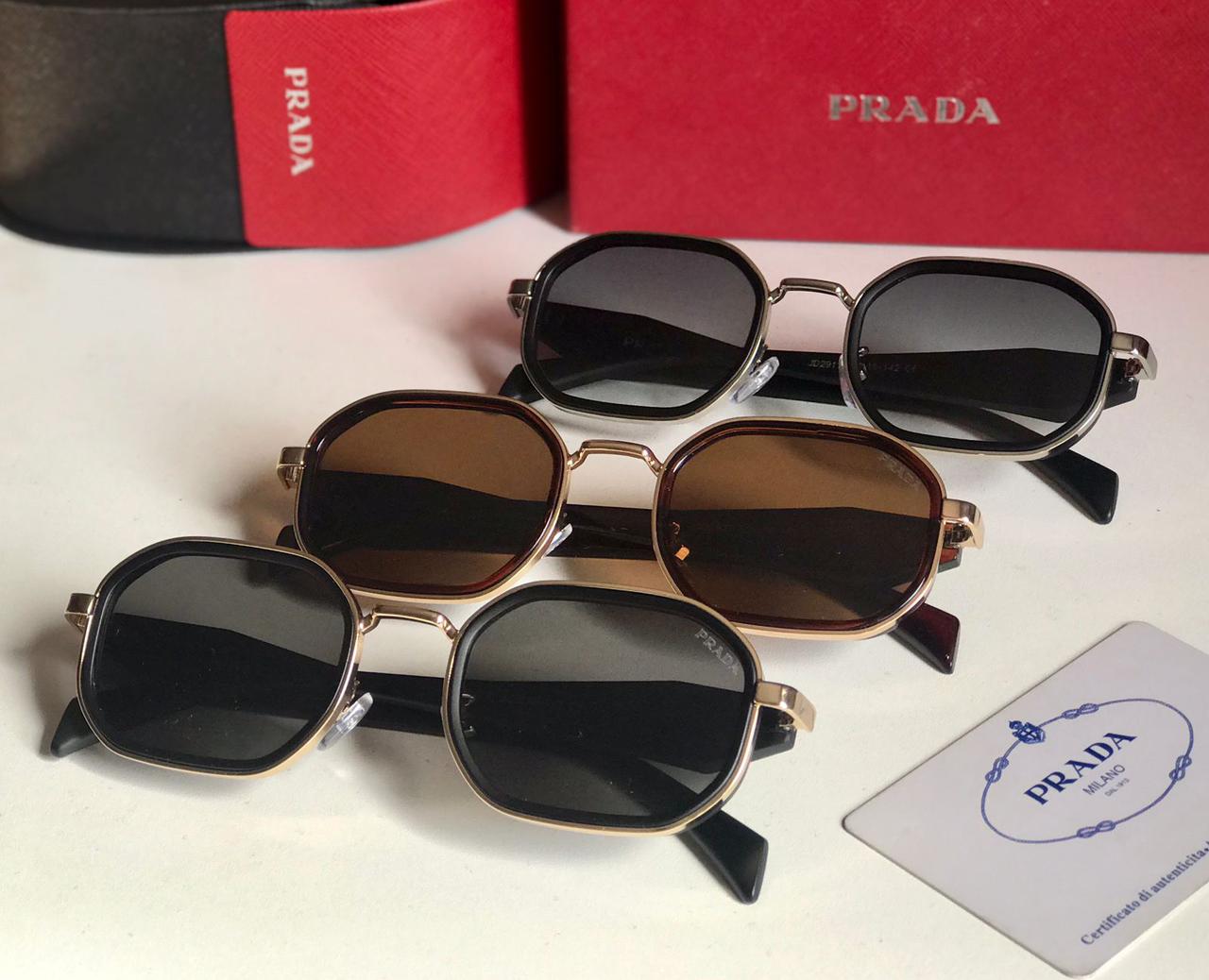 Prada Geometric Frame Sunglasses – Premium Classic Shades