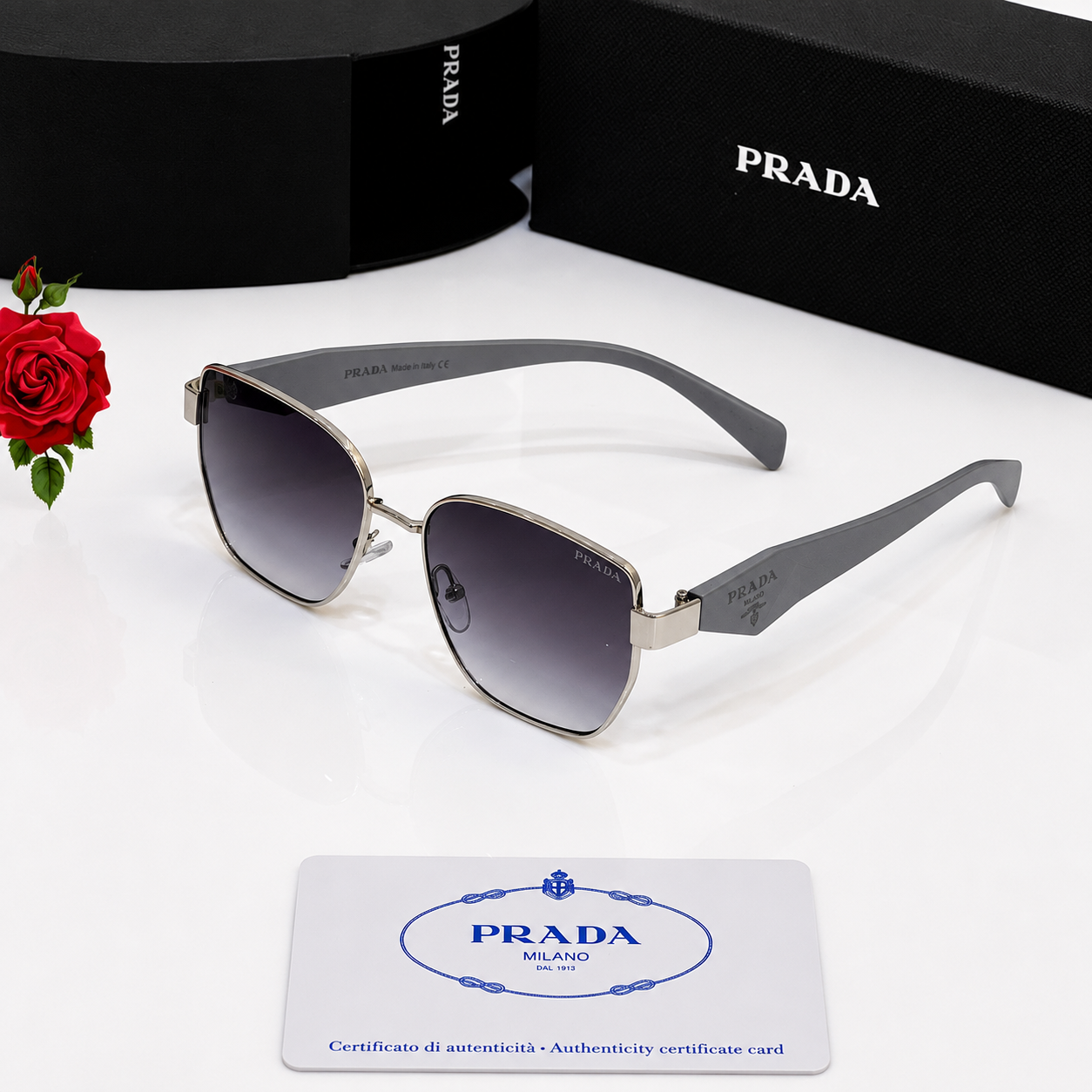Prada PR Signature Square Sunglasses