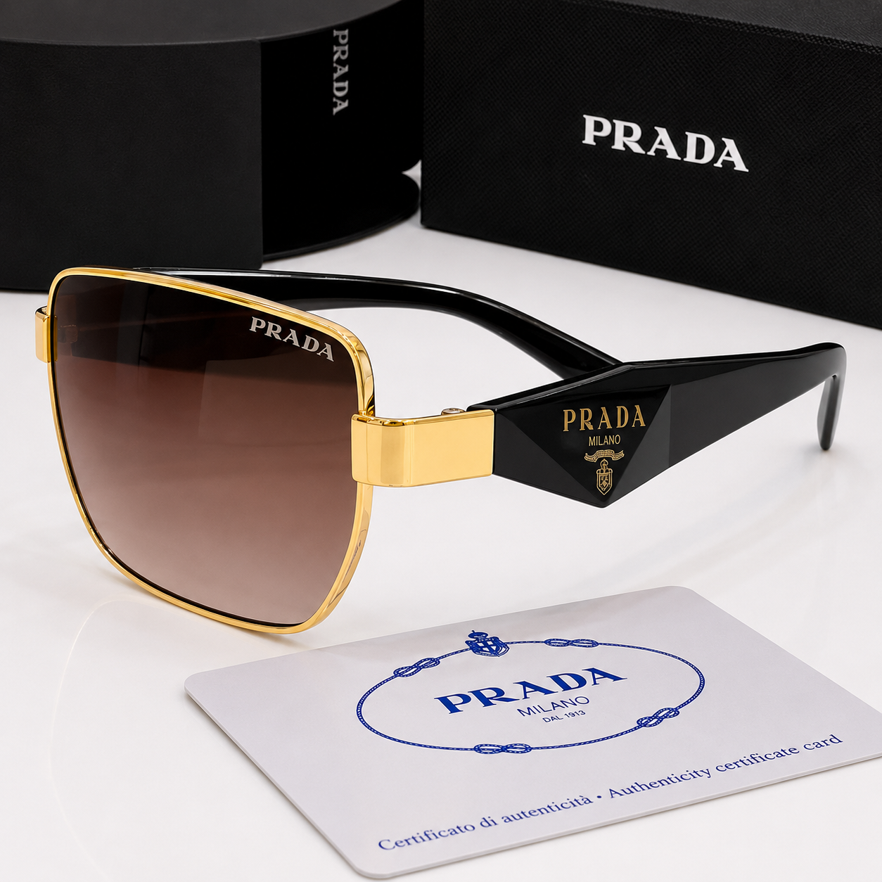Prada PR Signature Square Sunglasses
