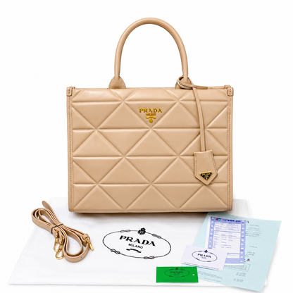 Prada Symbole Leather Tote Bag