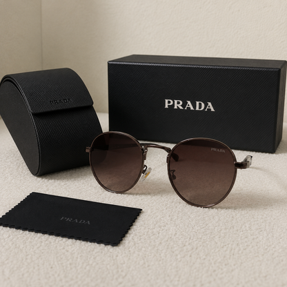 Prada Milano Round Classic Gradient Sunglasse