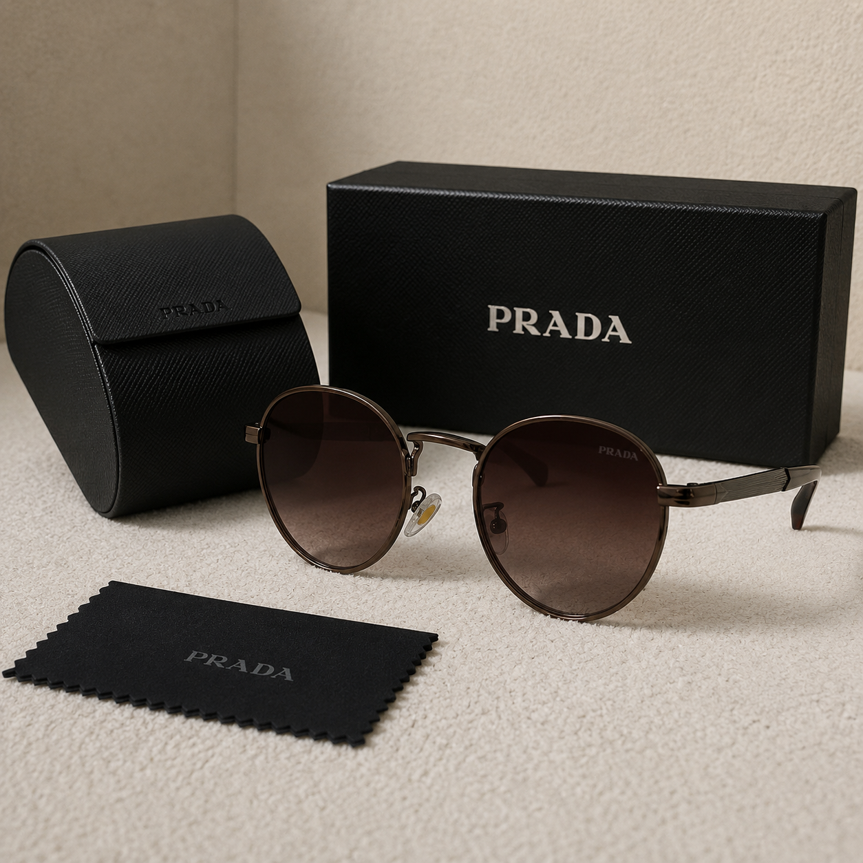 Prada Milano Round Classic Gradient Sunglasse