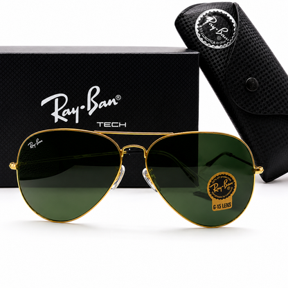 Ray-Ban Tech Gold Aviator Gradient Sunglasses