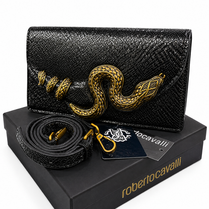 Roberta Snake-Head Python Shoulder Bag