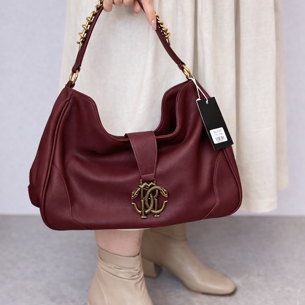Roberto Cavalli RC Logo Hobo Shoulder Bag