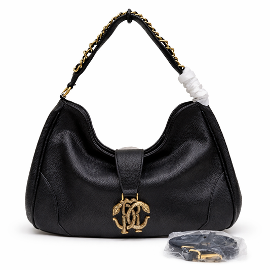 Roberto Cavalli RC Logo Hobo Shoulder Bag