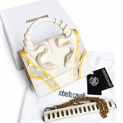 Roberto Cavalli Serpente Mini Top Handle Bag