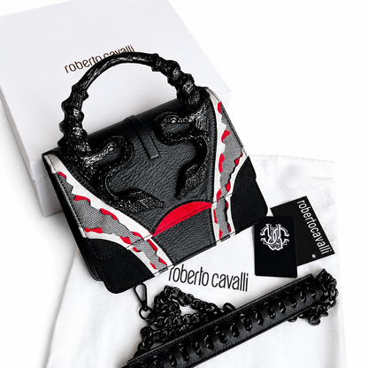 Roberto Cavalli Serpente Mini Top Handle Bag