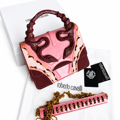 Roberto Cavalli Serpente Mini Top Handle Bag