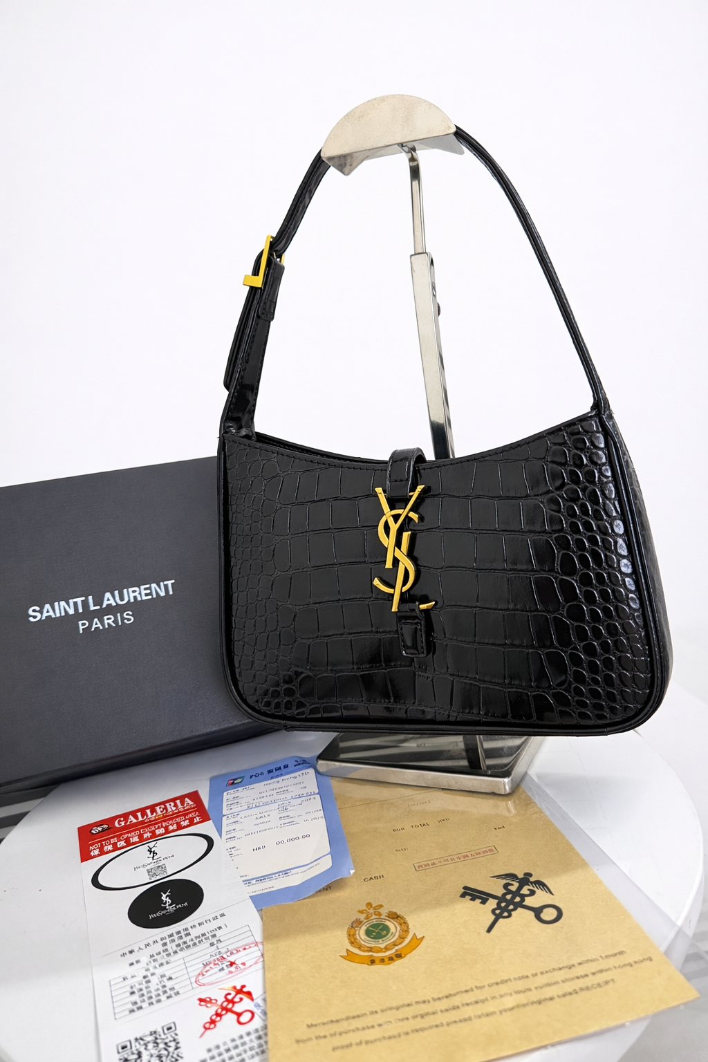 Saint Laurent Le 5 à 7 Hobo Bag (YSL Monogram)