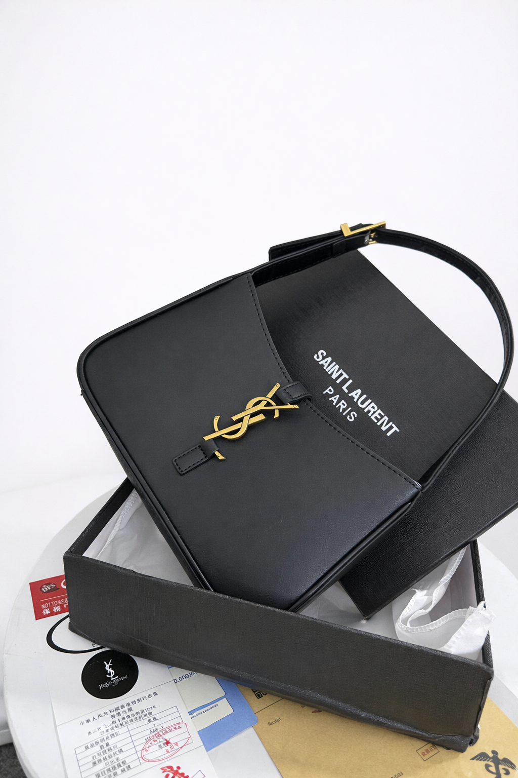 Saint Laurent Le 5 à 7 Hobo Bag (YSL Monogram)