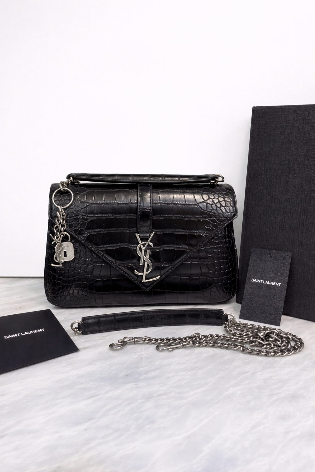SAINT LAURENT Envelope Medium Chain Bag