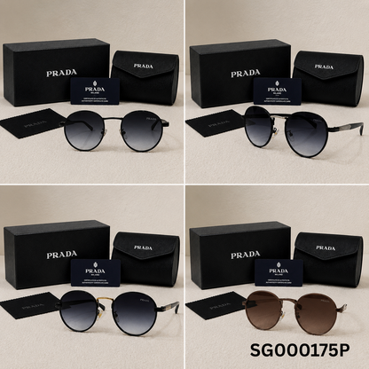 Prada Milano Round Classic Gradient Sunglasses