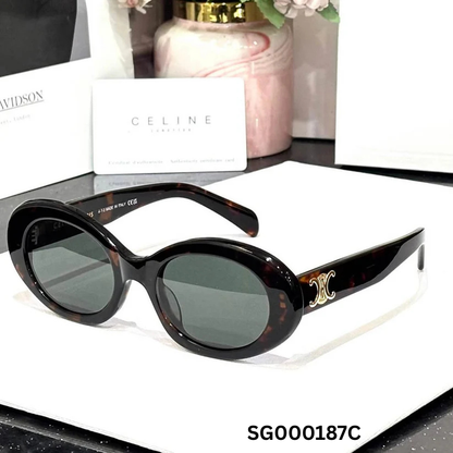 CELINE Oval Frame Sunglasses Style