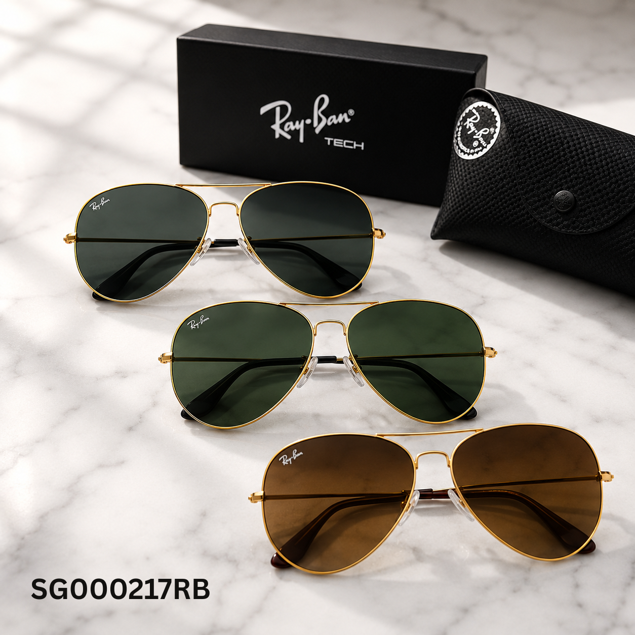 Ray-Ban Tech Gold Aviator Gradient Sunglasses