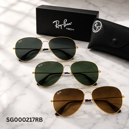 Ray-Ban Tech Gold Aviator Gradient Sunglasses