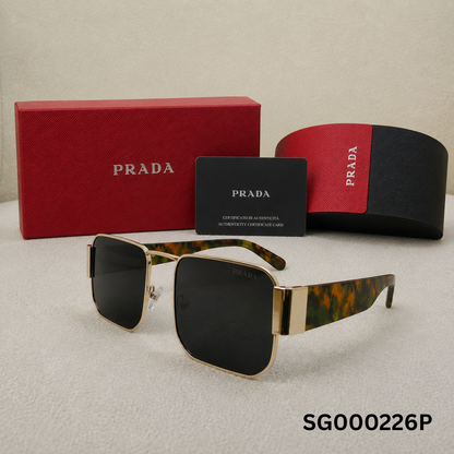 Prada Oversized Square Metal Sunglasses