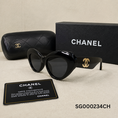Chanel CC Oversized Cat-Eye Sunglasses