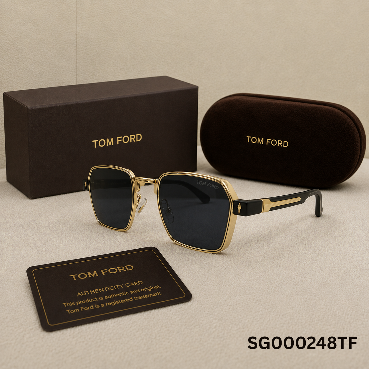 Tom Ford Luxe Gold Navigator Sunglasses