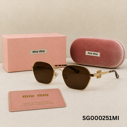 Miu Miu Signature Hexagon Metal Sunglasses