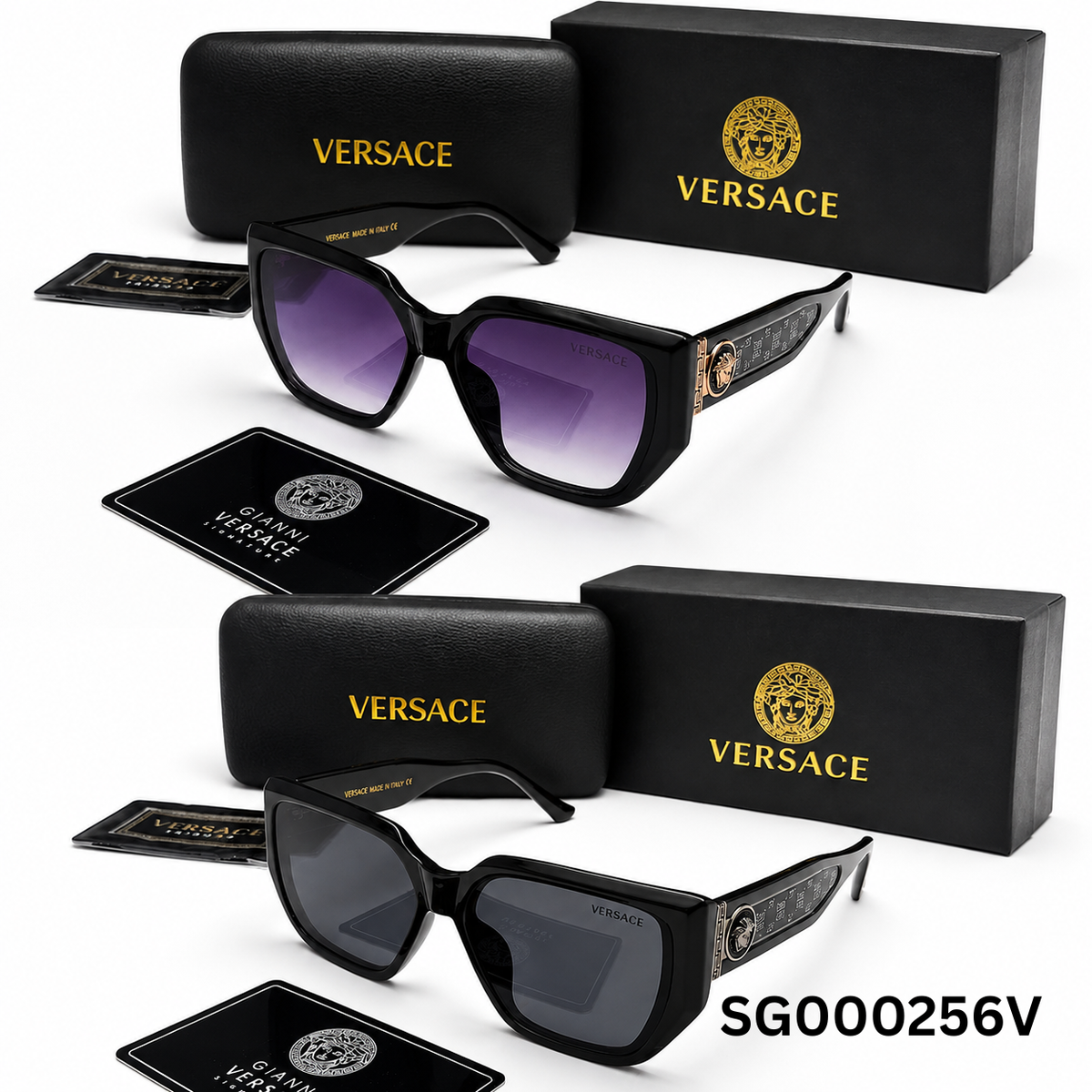 Versace Medusa Rectangle Gradient Sunglasses