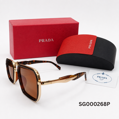 Prada Oversized Square Sunglasses – Tortoiseshell Brown