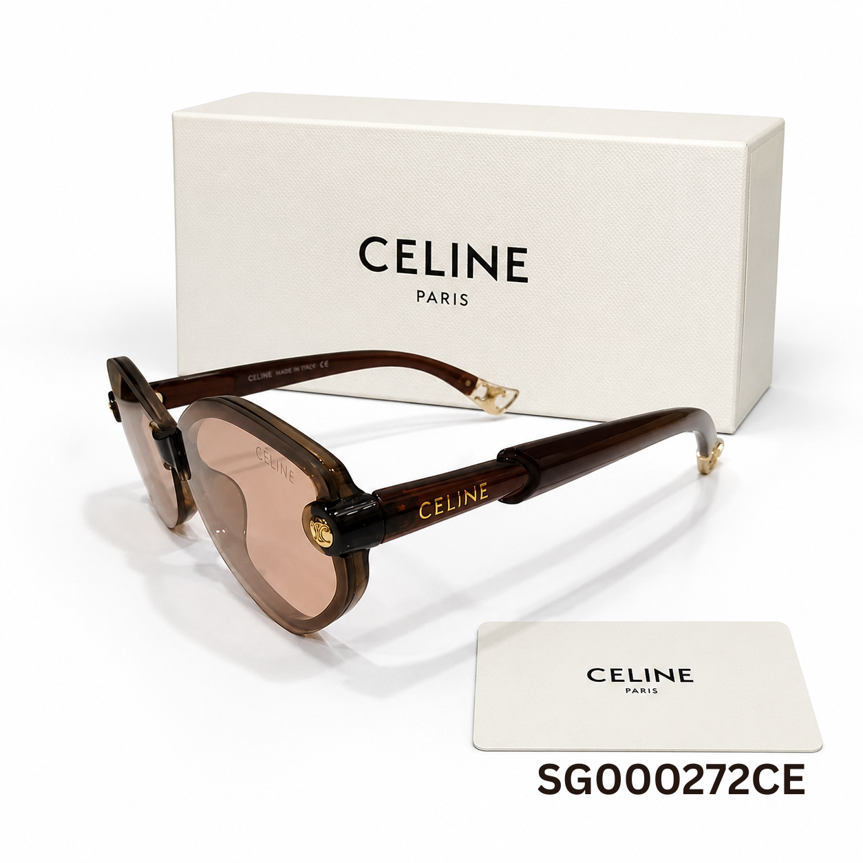 Celine Triomphe Contour Butterfly Sunglasses – Mocha Brown