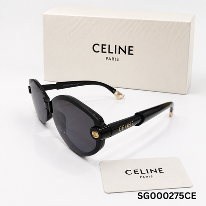 Celine Triomphe Layered Butterfly Sunglasses – Glossy Black