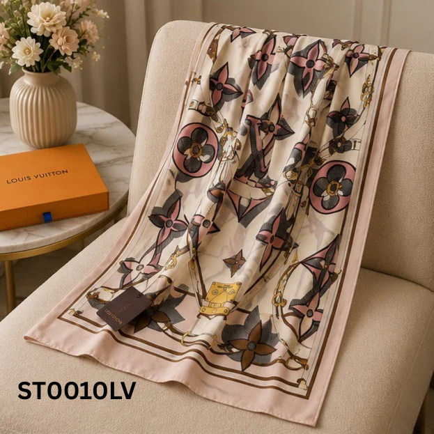 Louis Vuitton Monogram Blossom Silk Blend Luxury Stole