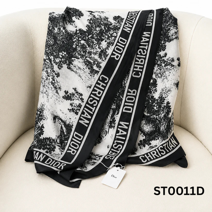 Christian Dior Toile de Jouy Silk Stole