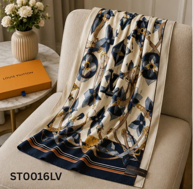 Louis Vuitton Monogram Floral Silk Feel Women's Stole