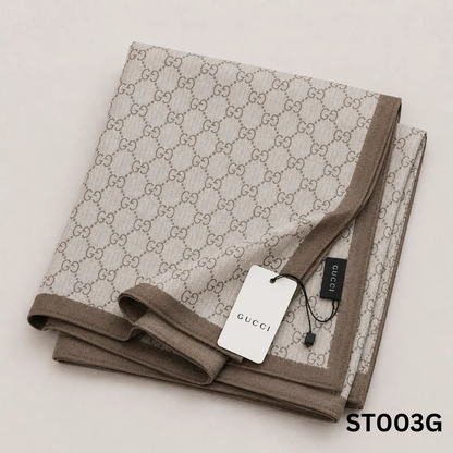 Gucci GG Monogram Luxury Stole – Light Beige