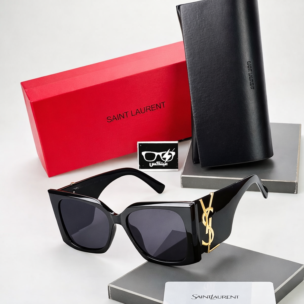 Saint Laurent-Inspired Bold Square YSL Logo Sunglasses