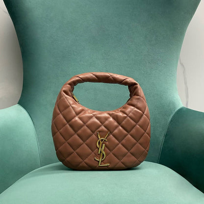 Saint Laurent YSL Quilted Mini Monogram Hobo Bag